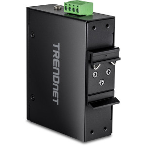 TRENDnet TI-BF22SFP Industrial Gigabit SFP Media Converter, IP30, DIN rail or wall mount